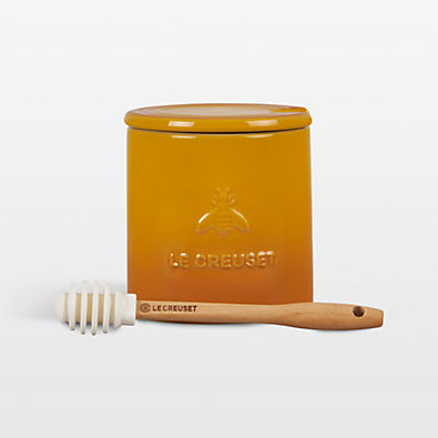 View Le Creuset ® Signature Nectar Stoneware Honey Pot with Dipper details