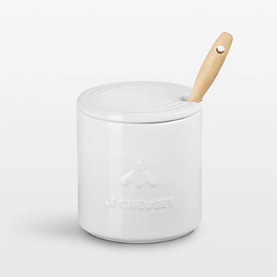 Le Creuset ® Signature White Stoneware Honey Pot with Dipper