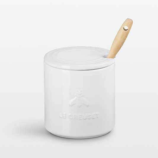 Le Creuset ® Signature White Stoneware Honey Pot with Dipper