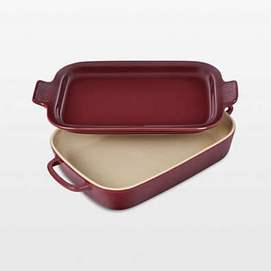 View Le Creuset ® Heritage Rhone Ceramic Rectangular Baking Dish with Lid details