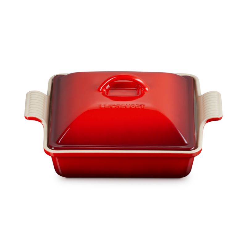 Le Creuset Heritage 2-Qt. Square Covered Casserole in Cerise - image 2 of 5