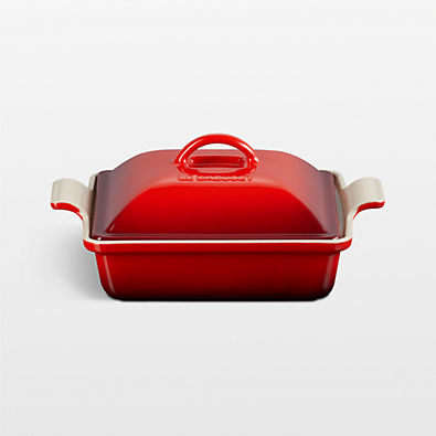 View Le Creuset ® Heritage 2-Qt. Cerise Square Covered Casserole details