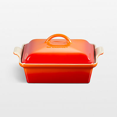 View Le Creuset ® Heritage 2-Qt. Flame Square Covered Casserole details