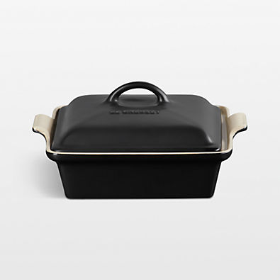 View Le Creuset Heritage 2-Qt. Square Covered Casserole in Licorice details