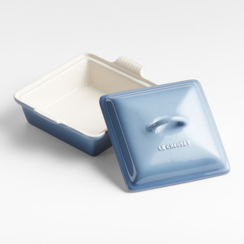 Le Creuset ® Heritage Square Chambray Blue Ceramic Casserole Dish with Lid - image 2 of 4