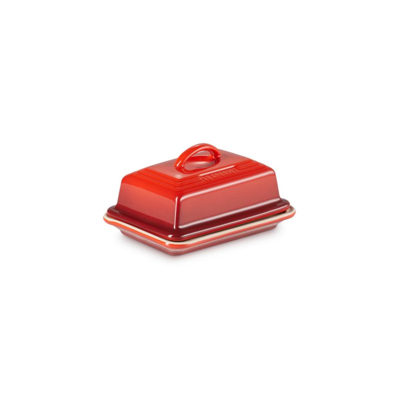 Le Creuset ® Cerise Heritage European Ceramic Butter Dish - image 3 of 4