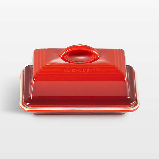 Le Creuset ® Cerise Heritage European Ceramic Butter Dish