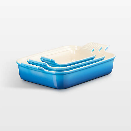 Le Creuset ® Heritage Marseille Stoneware 3-Piece Rectangular Baking Dishes Set