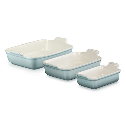 Le Creuset ® Heritage Sea Salt Stoneware 3-Piece Rectangular Baking Dishes Set