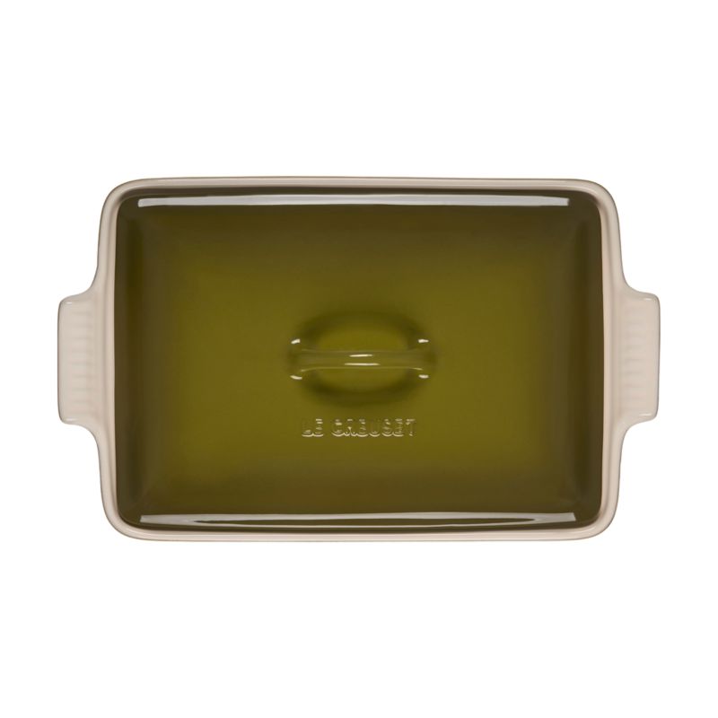 Le Creuset ® Heritage 4-Qt. Olive Ceramic Rectangular Baking Dish with Lid - image 1 of 7