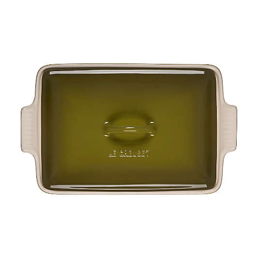 Le Creuset ® Heritage 4-Qt. Olive Ceramic Rectangular Baking Dish with Lid