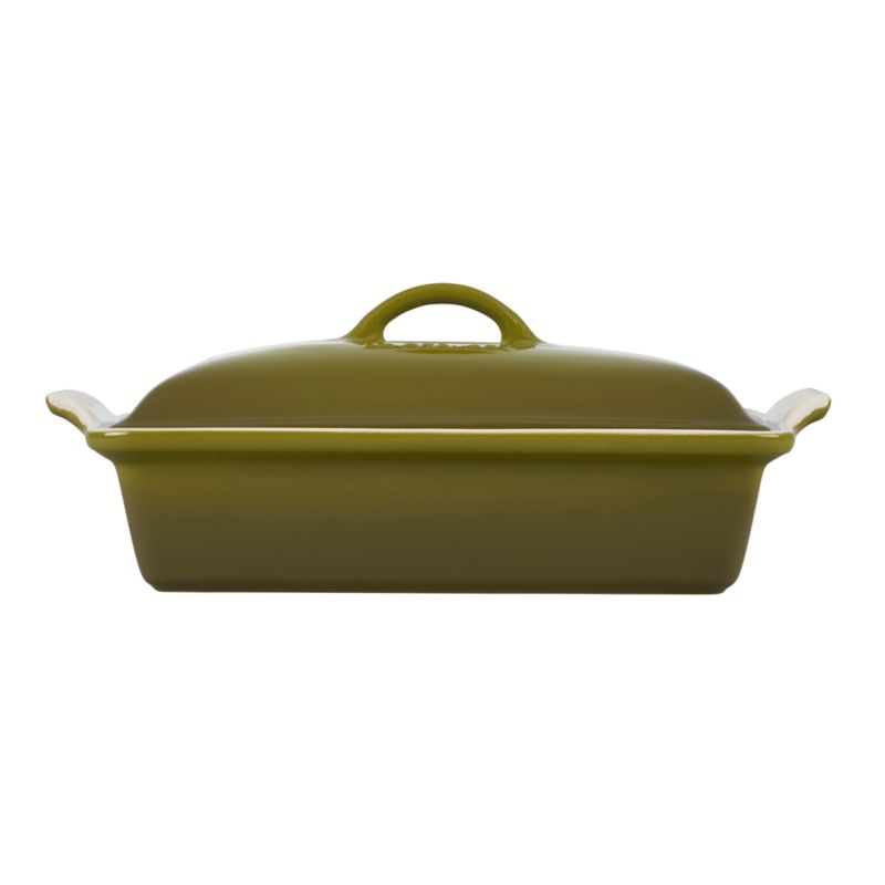 Le Creuset ® Heritage 4-Qt. Olive Ceramic Rectangular Baking Dish with Lid - image 4 of 7