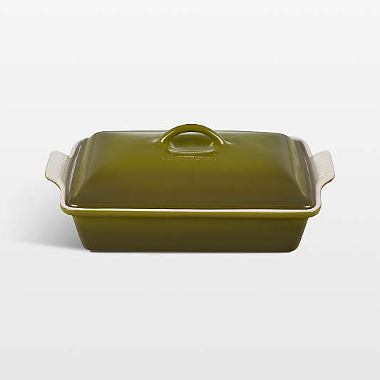 Le Creuset ® Heritage 4-Qt. Olive Rectangular Casserole Dish with Lid
