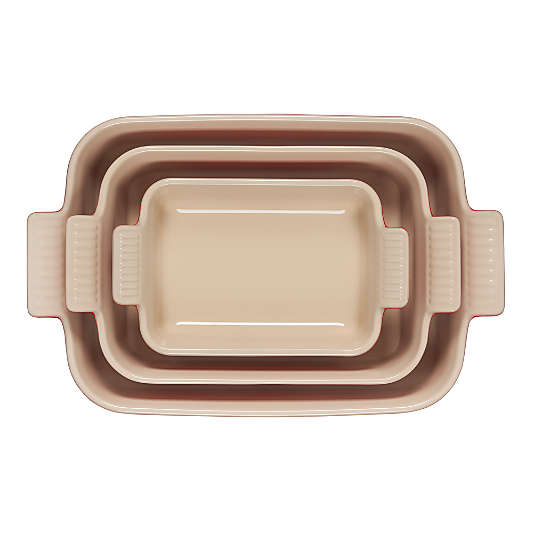 Le Creuset ® Heritage Cerise Rectangular Dishes, Set of 3