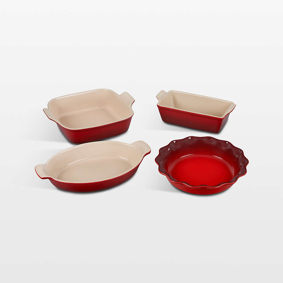 Kitchen Select Red White Stoneware 9x12 baking dish