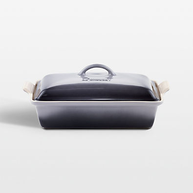 View Le Creuset ® Heritage 4-Qt. Oyster Rectangular Casserole Dish with Lid details