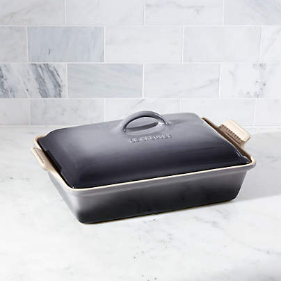 Le Creuset ® Heritage 4-Qt. Oyster Rectangular Casserole Dish with Lid