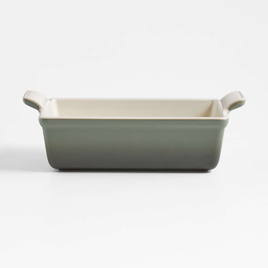 Le Creuset Heritage Thyme Ceramic Loaf Pan + Reviews | Crate & Barrel