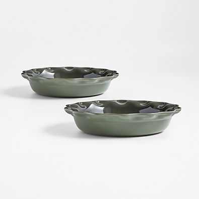 View Le Creuset ® Heritage 9" Thyme Pie Dishes, Set of 2 details