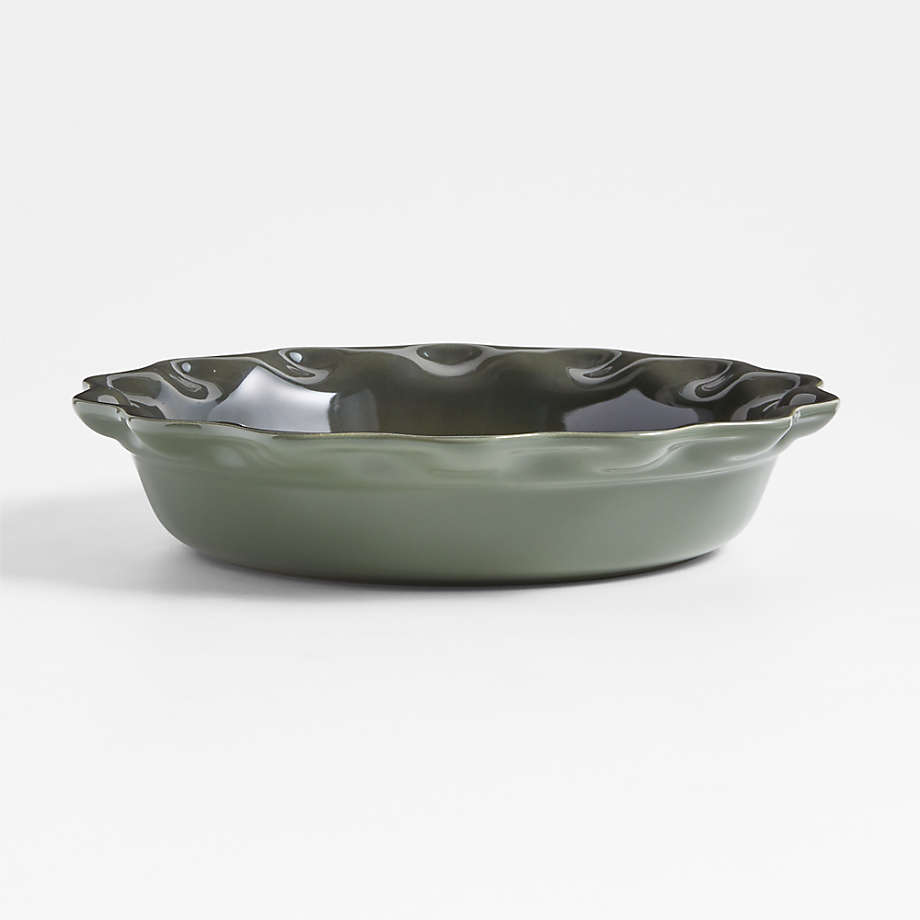 Le Creuset Heritage Thyme Pie Dish + Reviews Crate & Barrel