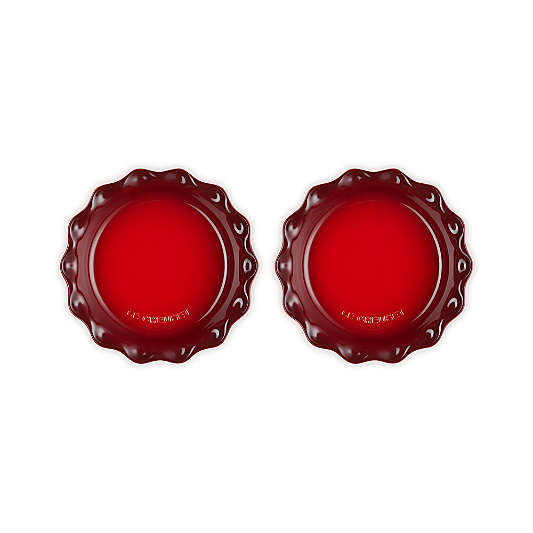 Le Creuset ® Heritage 9" Cerise Pie Dishes, Set of 2