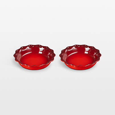 Le Creuset ® Heritage 9" Cerise Pie Dishes, Set of 2