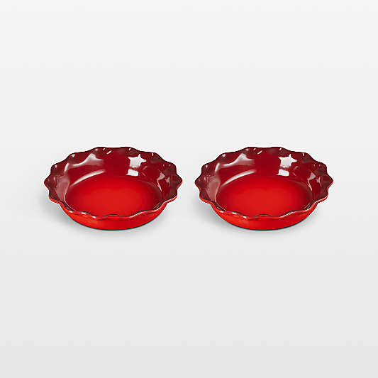 Le Creuset ® Heritage 9" Cerise Pie Dishes, Set of 2