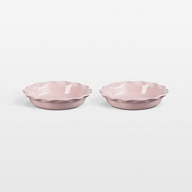 View Le Creuset ® Heritage 9" Chiffon Pink Pie Dishes, Set of 2 details