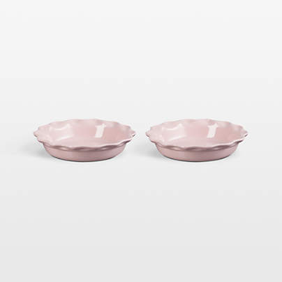 Le Creuset ® Heritage 9" Chiffon Pink Pie Dishes, Set of 2