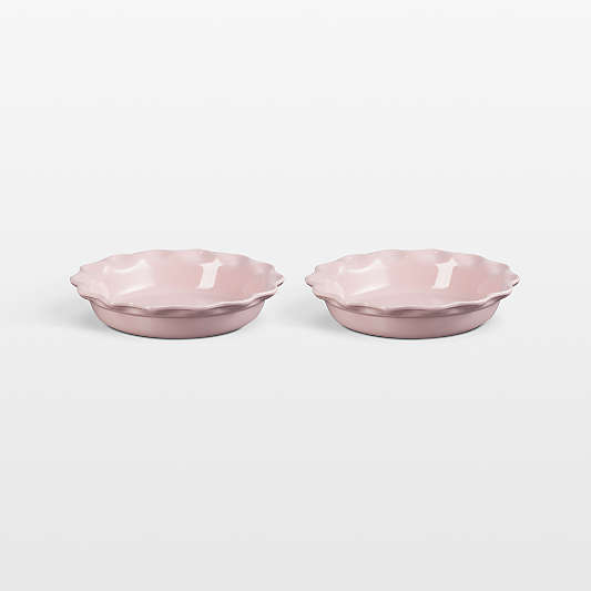 Le Creuset ® Heritage 9" Chiffon Pink Pie Dishes, Set of 2