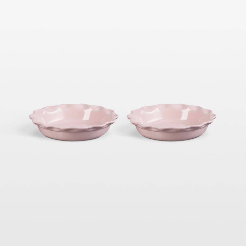 Le Creuset ® Heritage 9" Chiffon Pink Pie Dishes, Set of 2