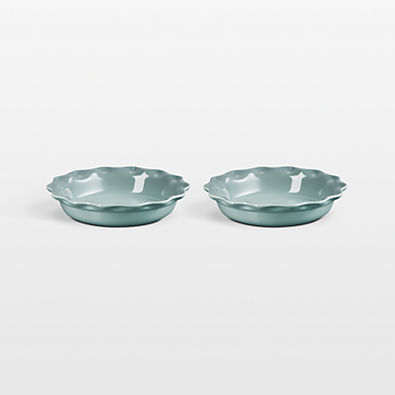 View Le Creuset ® Heritage 9" Sea Salt Pie Dishes, Set of 2 details