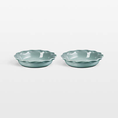 Le Creuset ® Heritage 9" Sea Salt Pie Dishes, Set of 2