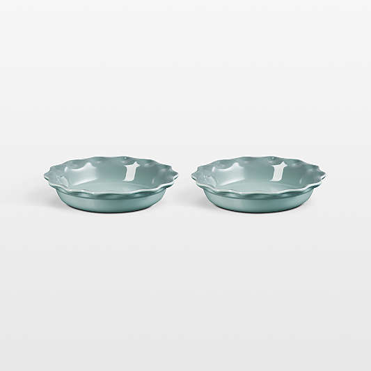 Le Creuset ® Heritage 9" Sea Salt Pie Dishes, Set of 2
