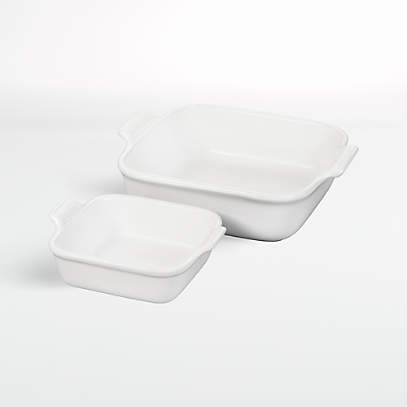 Ceramic Baking Dishes Oven to Table Serving Bakers Kitchen Bakeware 2-Piece