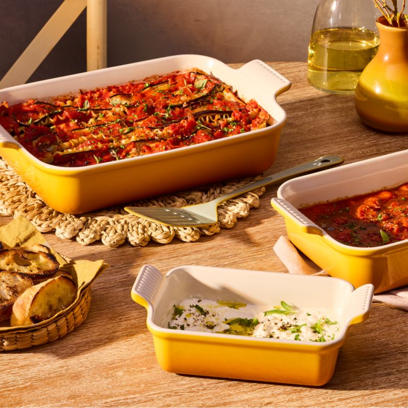 Le Creuset ® Heritage Nectar Stoneware 3-Piece Rectangular Baking Dishes Set - image 1 of 5