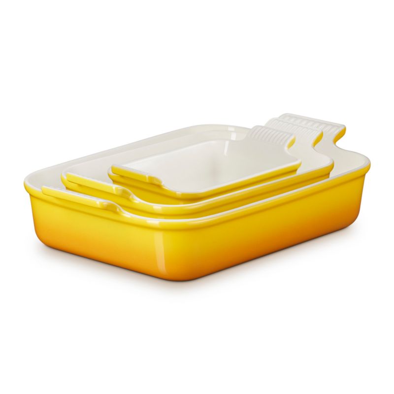 Le Creuset ® Heritage Nectar Stoneware 3-Piece Rectangular Baking Dishes Set - image 3 of 5