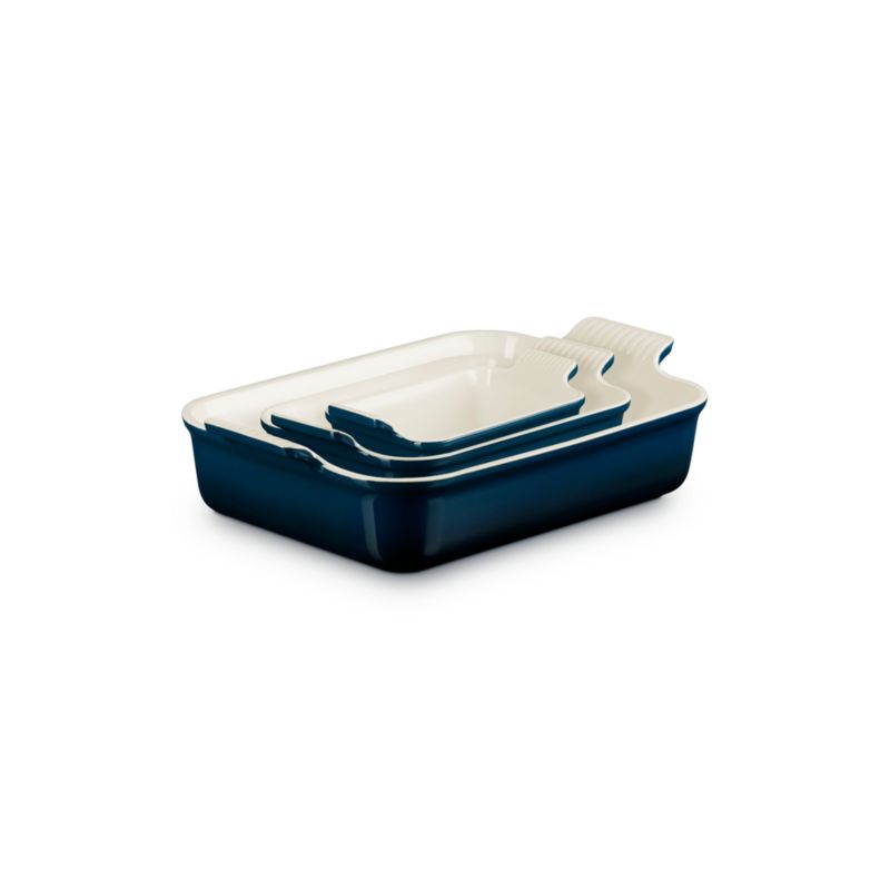 Le Creuset ® Heritage Nuit Stoneware 3-Piece Rectangular Baking Dishes Set - image 2 of 3