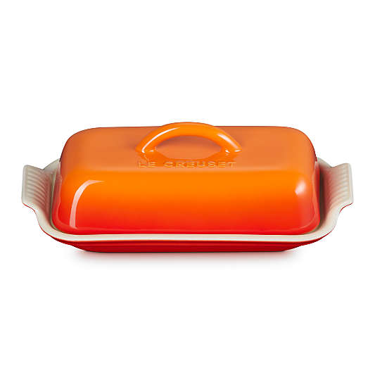 Le Creuset ® Heritage Flame Ceramic Butter Dish