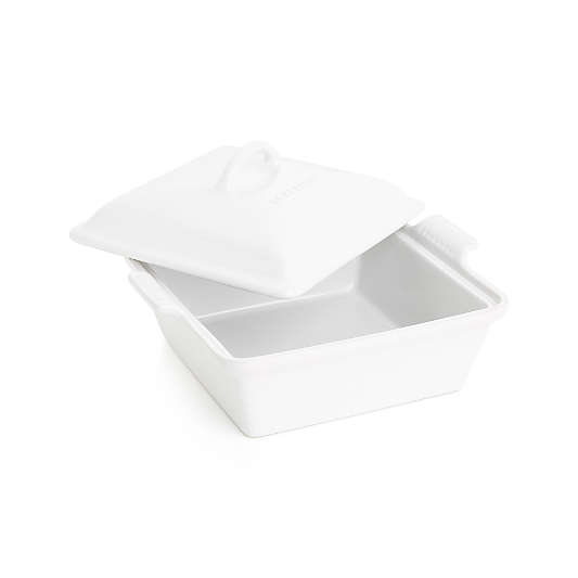 Le Creuset ® Heritage 3-Qt. White Covered Square Casserole Dish with Lid, 9x9"