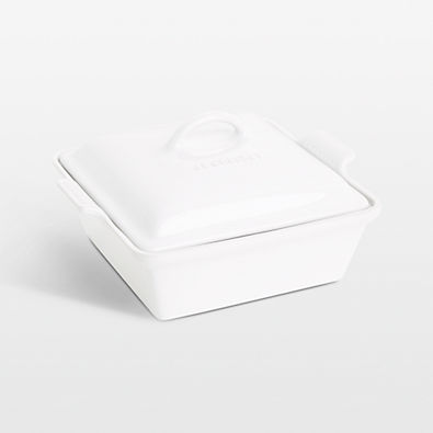 View Le Creuset ® Heritage 3-Qt. White Covered Square Casserole Dish with Lid, 9x9" details