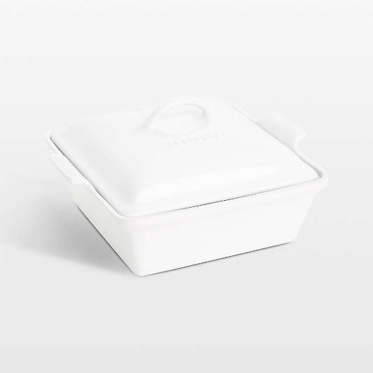 Le Creuset ® Heritage 3-Qt. White Covered Square Casserole Dish with Lid, 9x9"