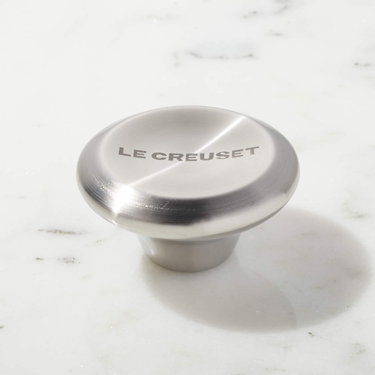 Le Creuset Large Stainless Steel Knob + Reviews Crate & Barrel