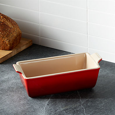 View Le Creuset ® Heritage Cerise Ceramic Loaf Pan details