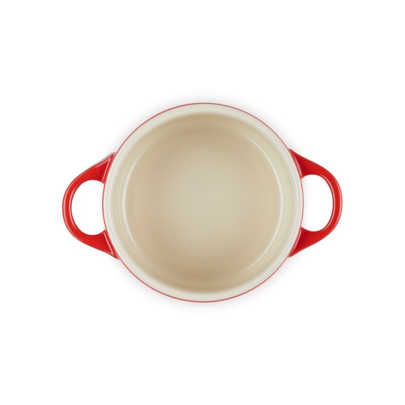 Le Creuset ® 24-Oz. Cerise Tree-Embossed Stoneware Mini Cocotte with Gold Star Knob - image 4 of 6