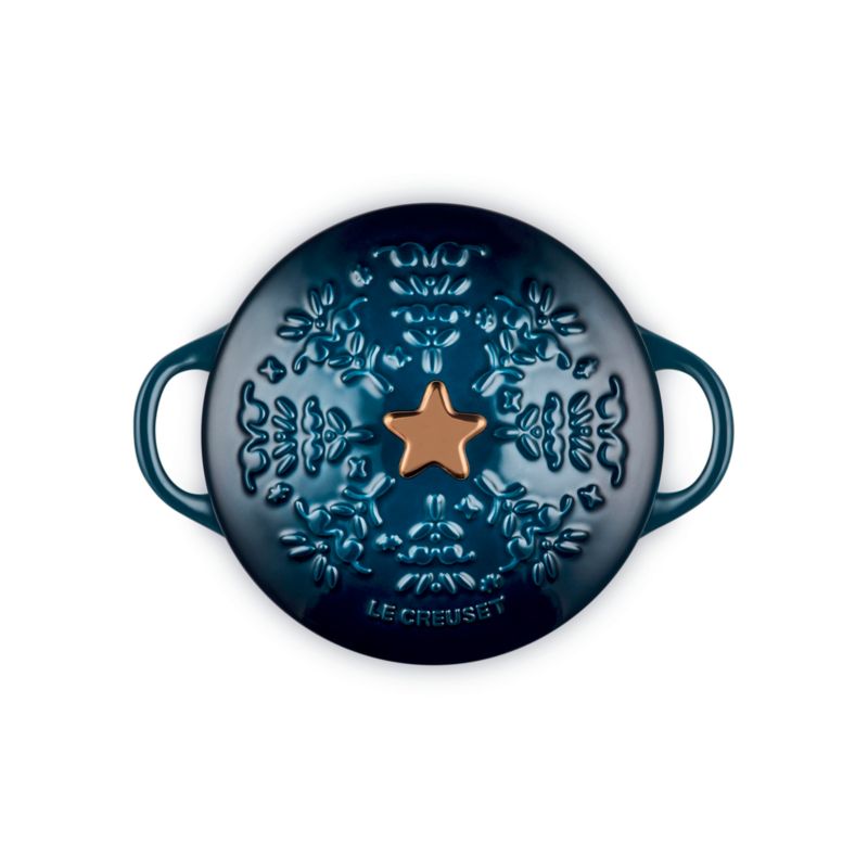 Le Creuset ® 24-Oz. Nuit Tree-Embossed Stoneware Mini Cocotte with Gold Star Knob - image 1 of 6