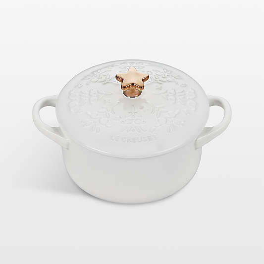 Le Creuset ® Mini Noel Cocotte with Star Knob White