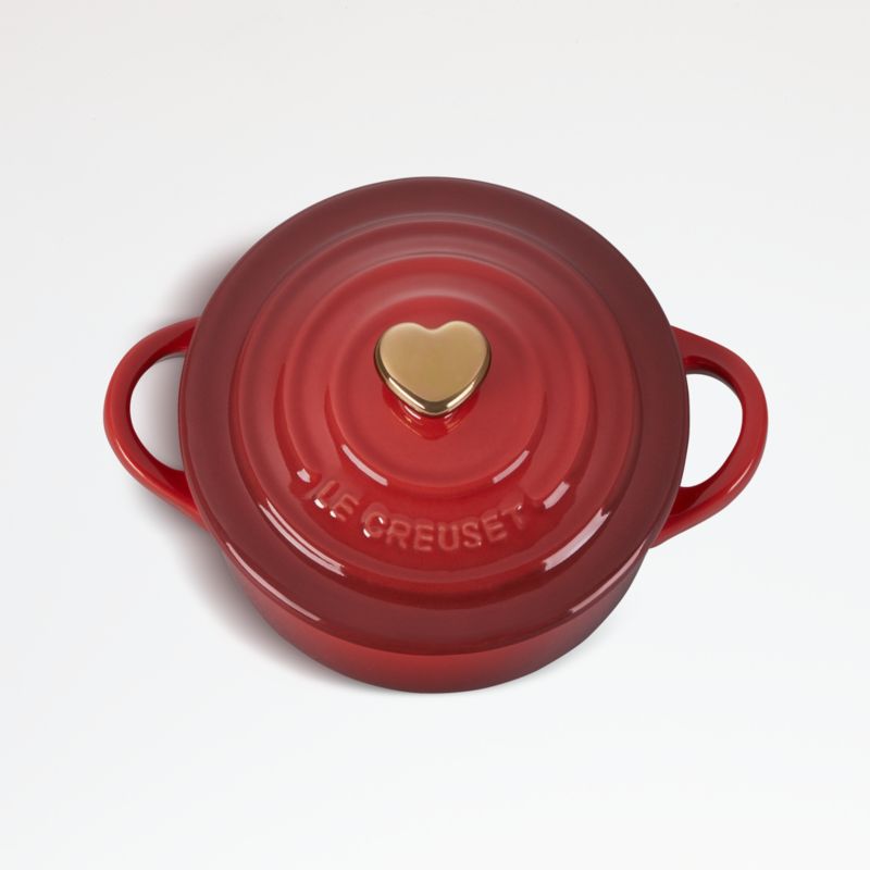 Le Creuset ® 8-oz Cerise Mini Cocotte with Gold Heart Knob - image 3 of 4