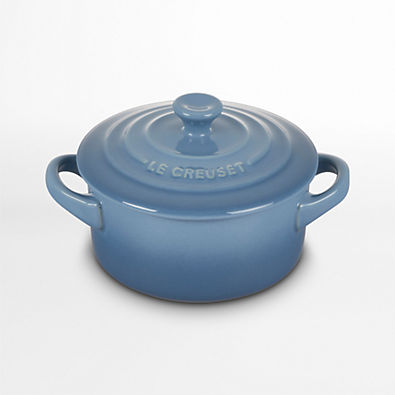 View Le Creuset ® 8-Oz. Chambray Round Mini Cocotte with Lid details