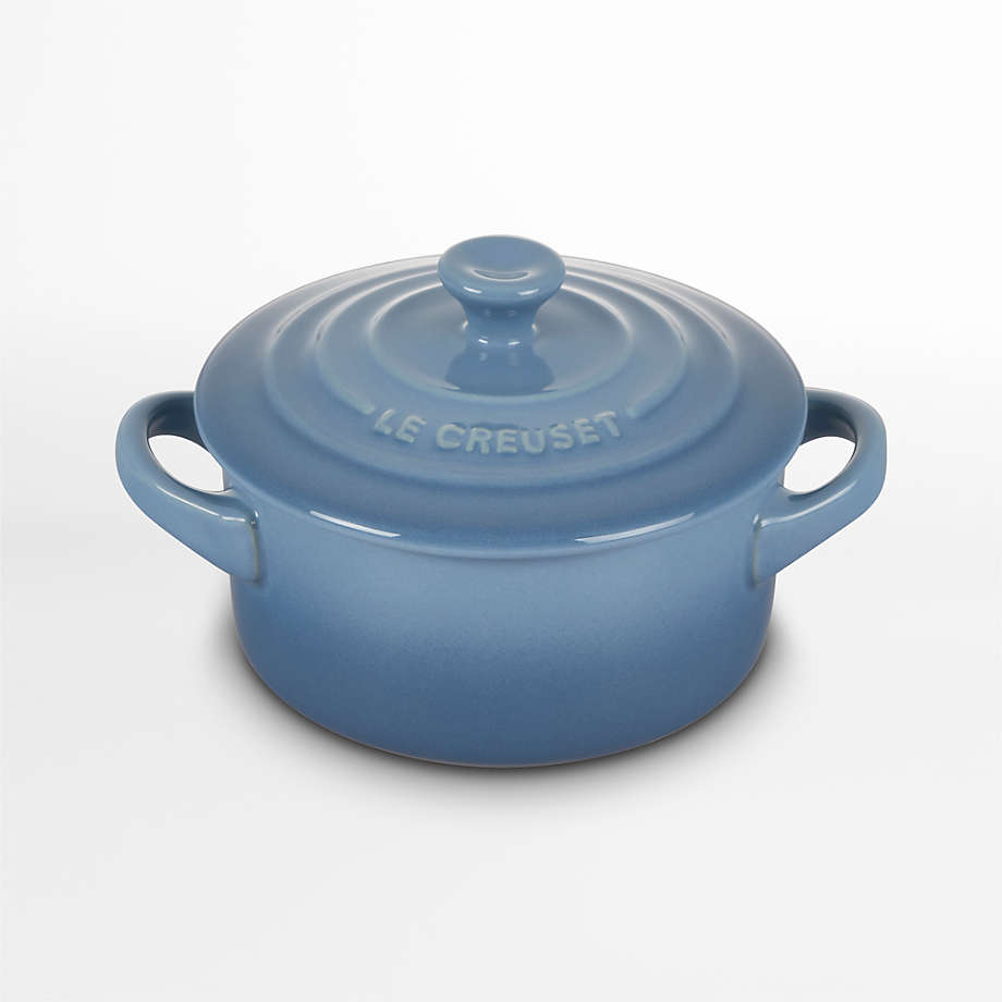 Vesting Herinnering veeg Le Creuset 8-Oz. Chambray Blue Stoneware Mini Cocotte + Reviews | Crate &  Barrel